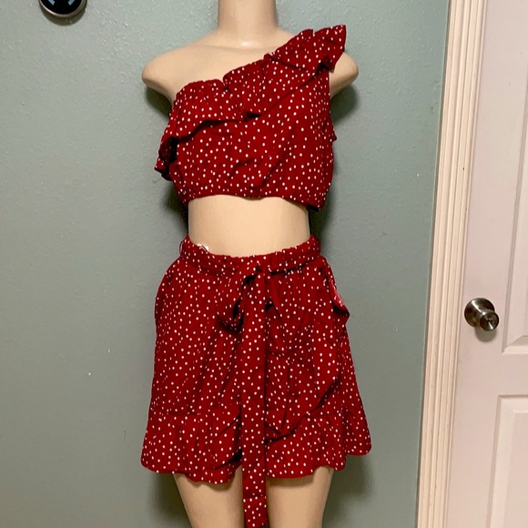 SHEIN Polka Dot Two Piece Set